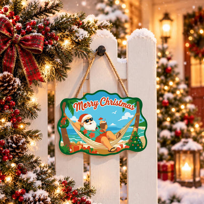 Hammock Santa Between the Palms paint by numbers hanging sign – image 15