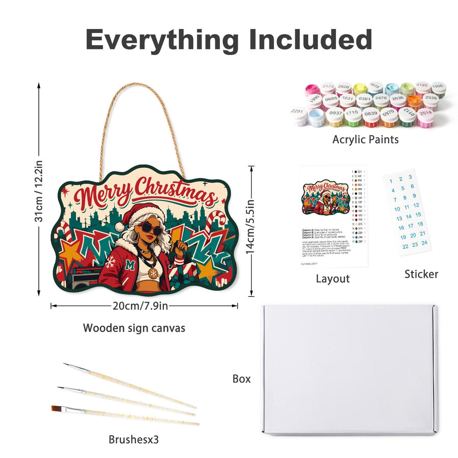 Hanging sign kit contents