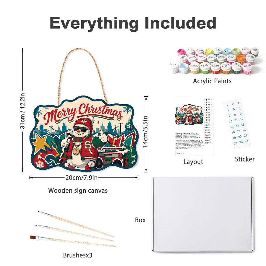 Hanging sign kit contents