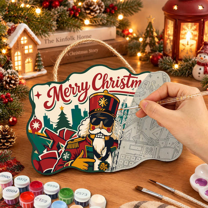 Nutcracker on the Turntables paint by numbers hanging sign – image 7