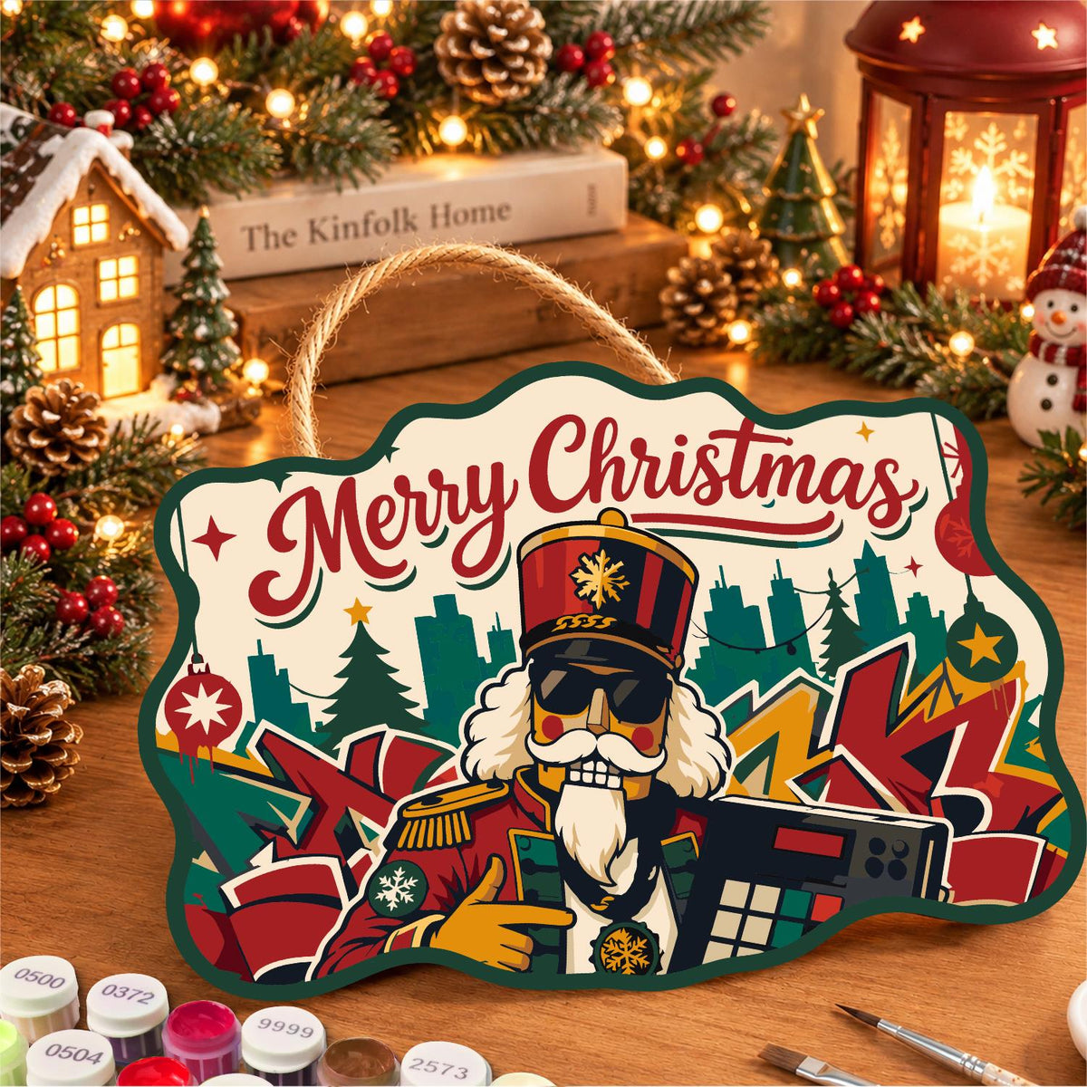 Nutcracker on the Turntables paint by numbers hanging sign – image 8