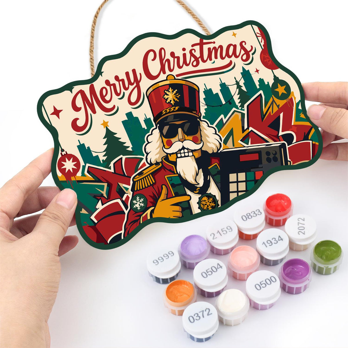 Nutcracker on the Turntables paint by numbers hanging sign – image 9