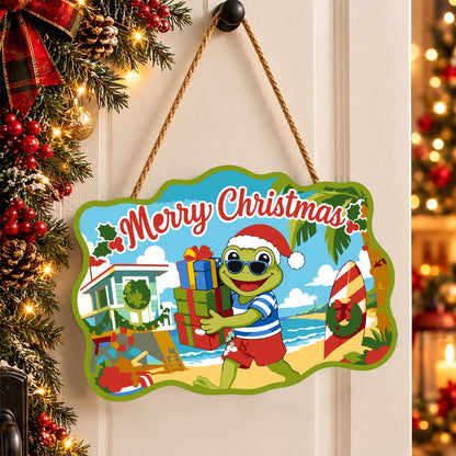 Beach Frog with Stacked Gifts paint by numbers hanging sign – image 16
