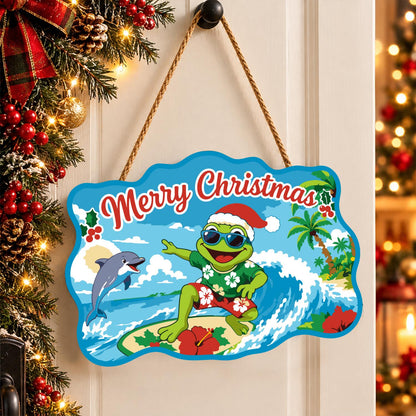 Surfing Frog and Leaping Dolphin paint by numbers hanging sign – image 16