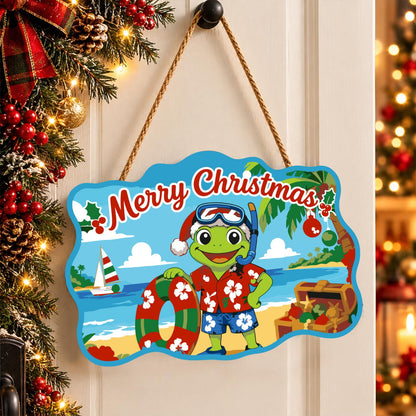 Snorkel Mask Frog with Treasure paint by numbers hanging sign – image 16