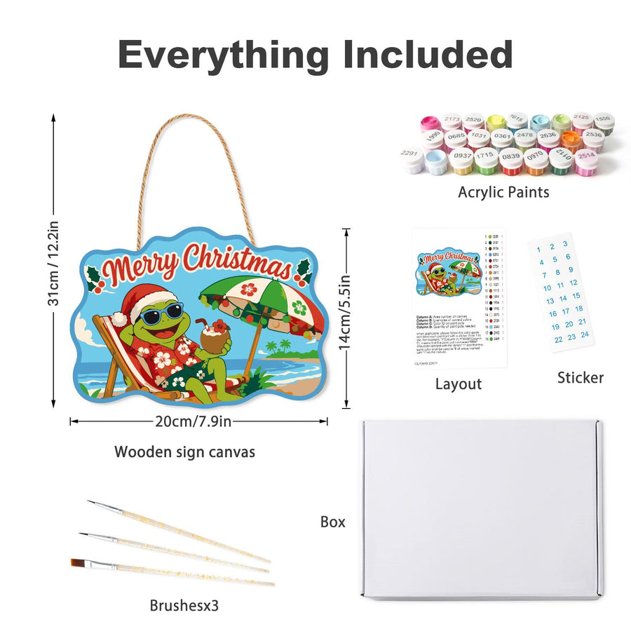 Hanging sign kit contents