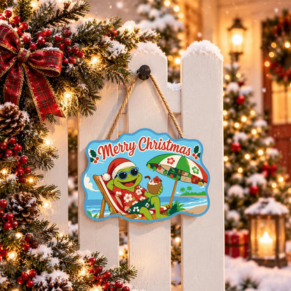 Deck Chair Frog with Coconut paint by numbers hanging sign – image 15