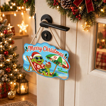 Deck Chair Frog with Coconut paint by numbers hanging sign – image 18