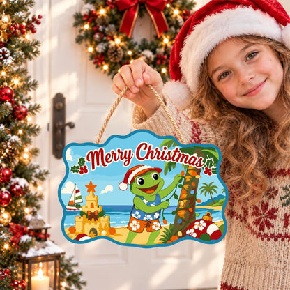 Frog Stringing Palm Lights paint by numbers hanging sign – image 13
