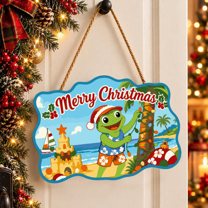 Frog Stringing Palm Lights paint by numbers hanging sign – image 16