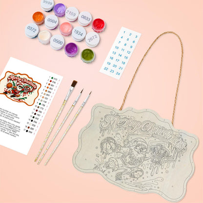Slam Dunk Santa paint by numbers hanging sign – image 3