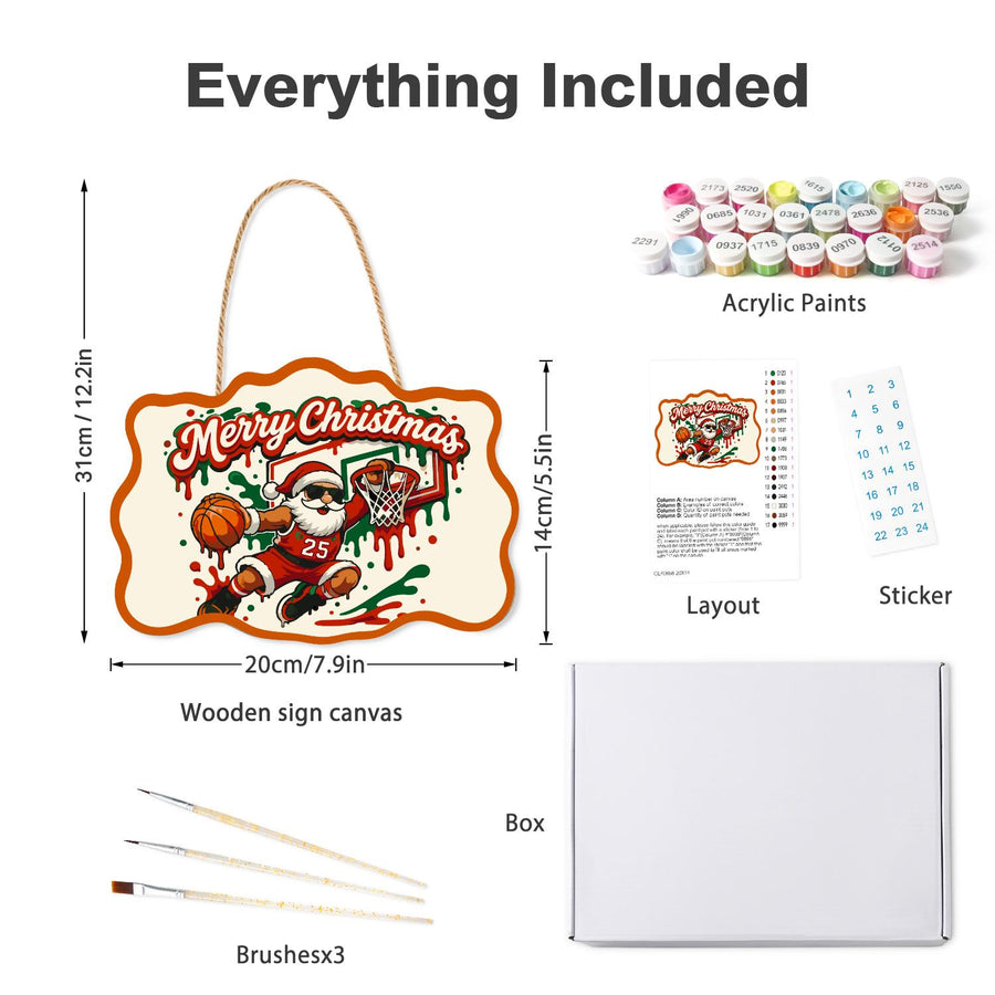 Hanging sign kit contents