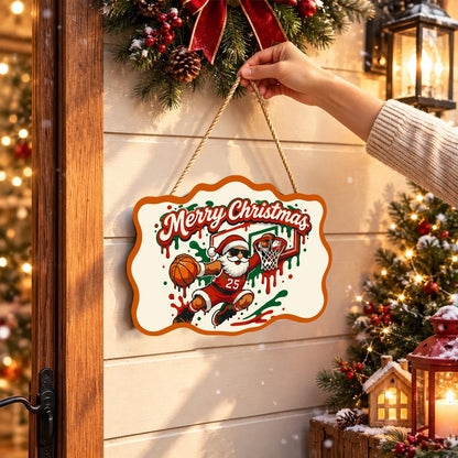 Slam Dunk Santa paint by numbers hanging sign – image 14