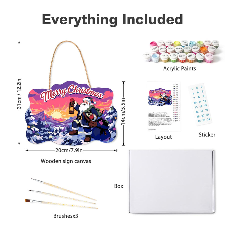 Hanging sign kit contents