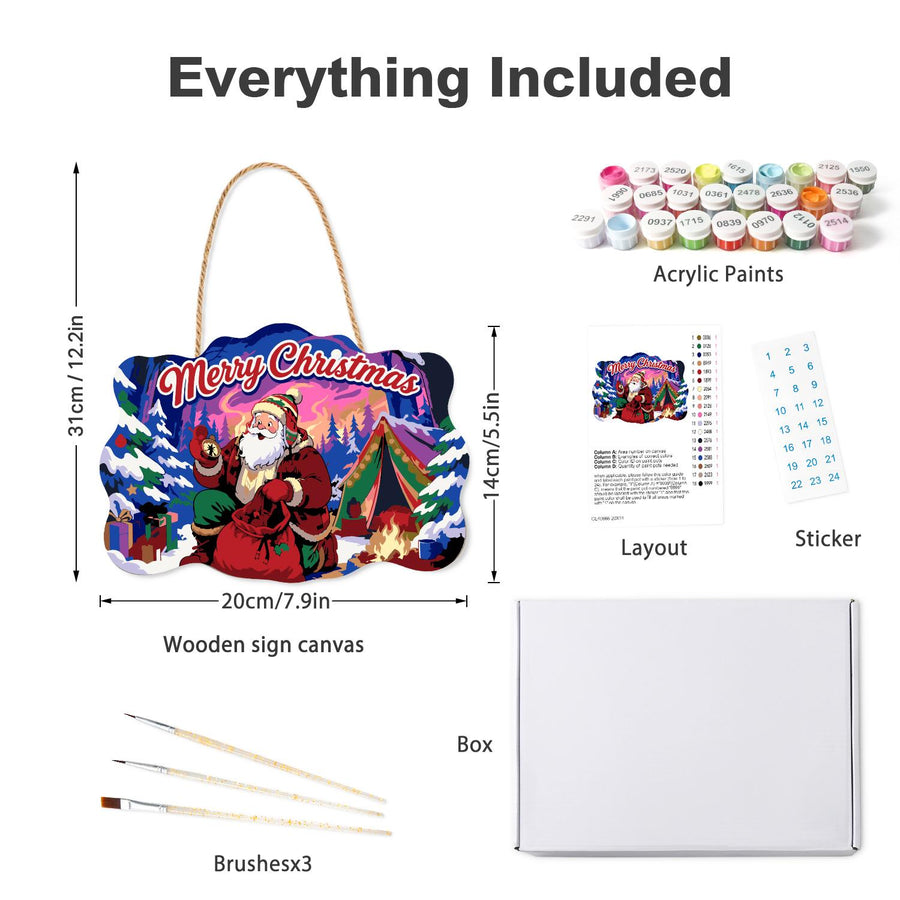 Hanging sign kit contents