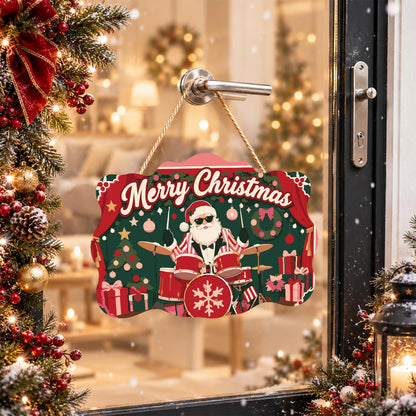 Drummer Santa on the Red Stage paint by numbers hanging sign – image 17