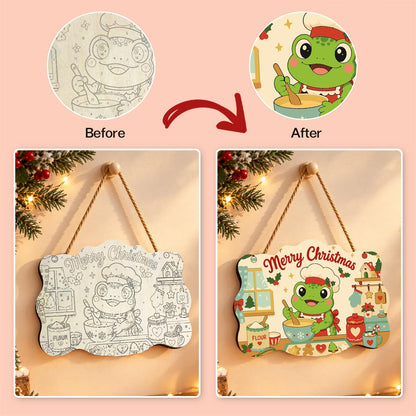 Baker Frog's Gingerbread Batch paint by numbers hanging sign – image 10