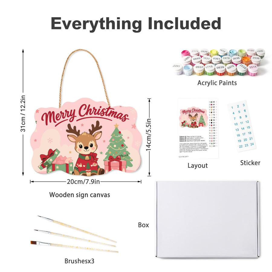Hanging sign kit contents