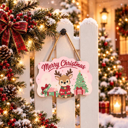 Baby Reindeer in a Red Sweater paint by numbers hanging sign – image 15