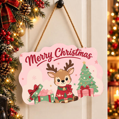 Baby Reindeer in a Red Sweater paint by numbers hanging sign – image 16