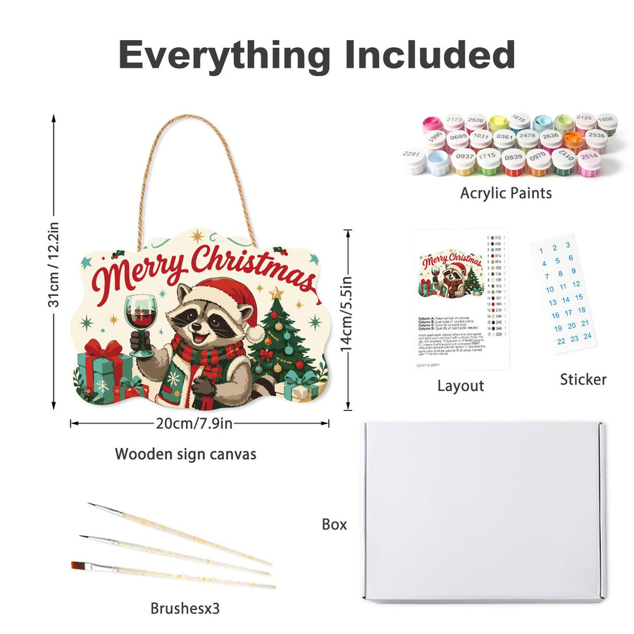 Hanging sign kit contents