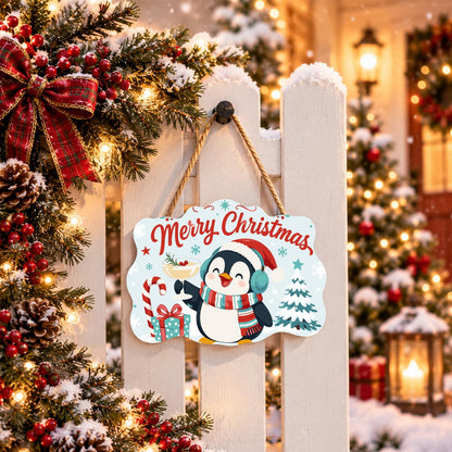 Earmuff Penguin Cocktail Cheers paint by numbers hanging sign – image 15