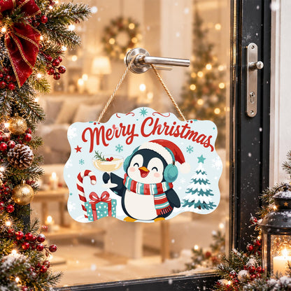 Earmuff Penguin Cocktail Cheers paint by numbers hanging sign – image 17