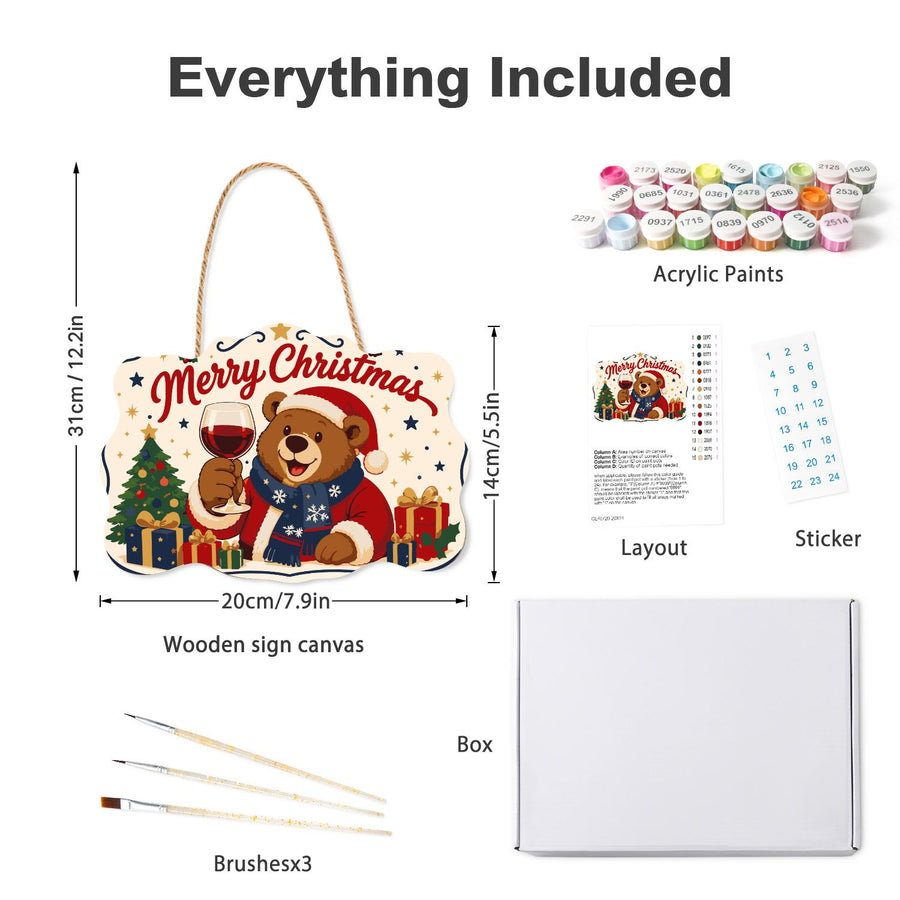 Hanging sign kit contents