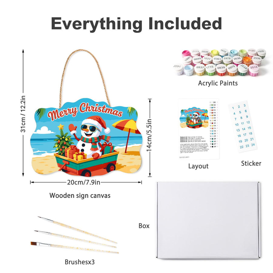 Hanging sign kit contents