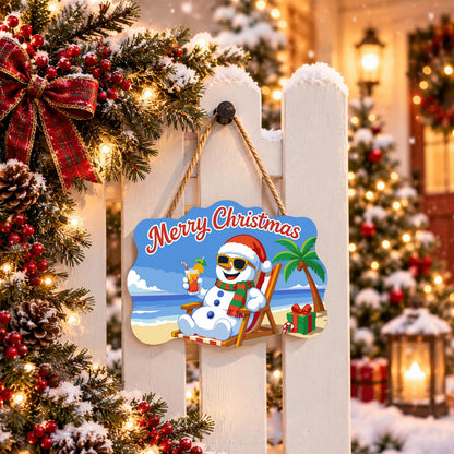 Snowman's Tropical Cocktail Break paint by numbers hanging sign – image 15