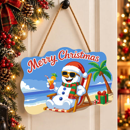 Snowman's Tropical Cocktail Break paint by numbers hanging sign – image 16