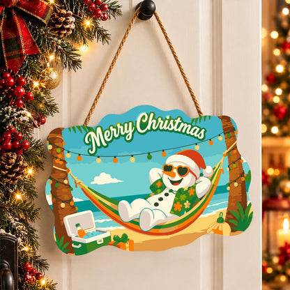 Hammock Snowman Under Lights paint by numbers hanging sign – image 16