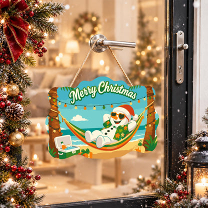 Hammock Snowman Under Lights paint by numbers hanging sign – image 17