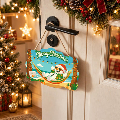 Hammock Snowman Under Lights paint by numbers hanging sign – image 18