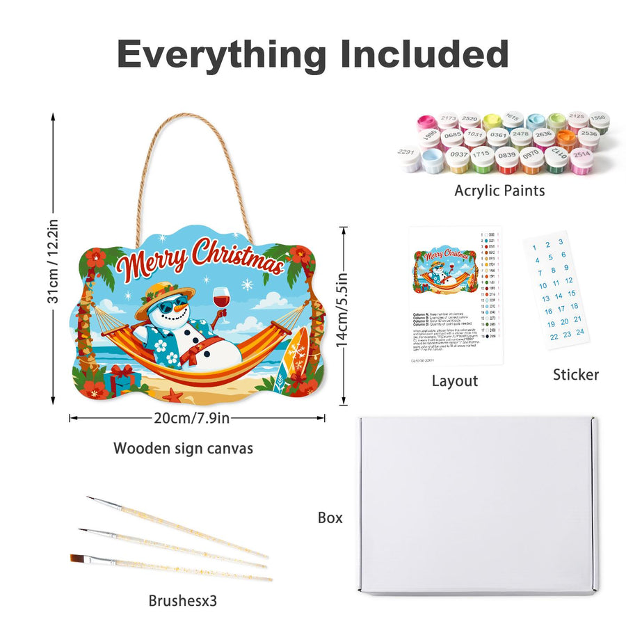Hanging sign kit contents
