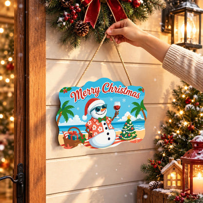 Picnic Basket Snowman Cheers paint by numbers hanging sign – image 14