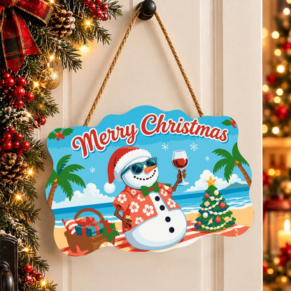 Picnic Basket Snowman Cheers paint by numbers hanging sign – image 16