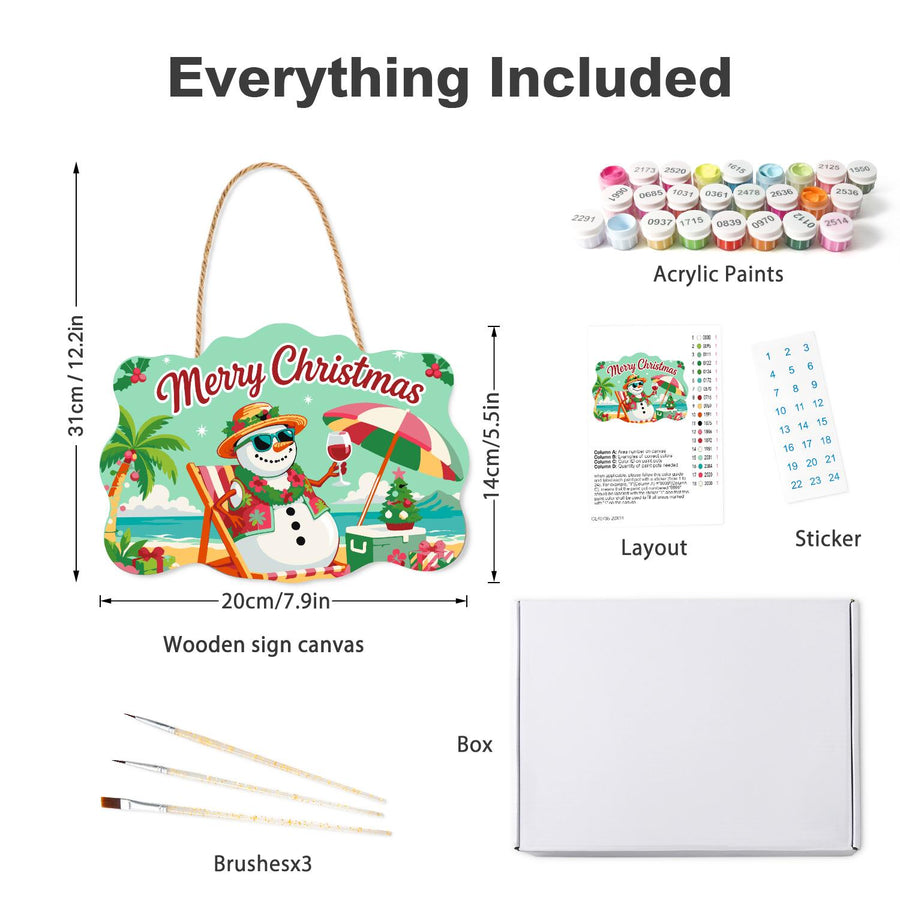 Hanging sign kit contents