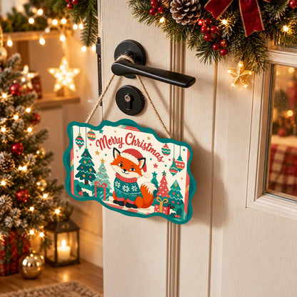 Teal Sweater Fox Among Pines paint by numbers hanging sign – image 18