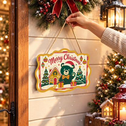 Bow Tie Bear's Gingerbread Wave paint by numbers hanging sign – image 14