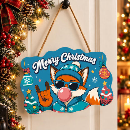 Bubble Gum Fox in Shades paint by numbers hanging sign – image 16