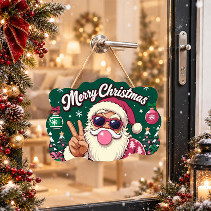 Pink-Coat Santa's Gum Bubble paint by numbers hanging sign – image 17