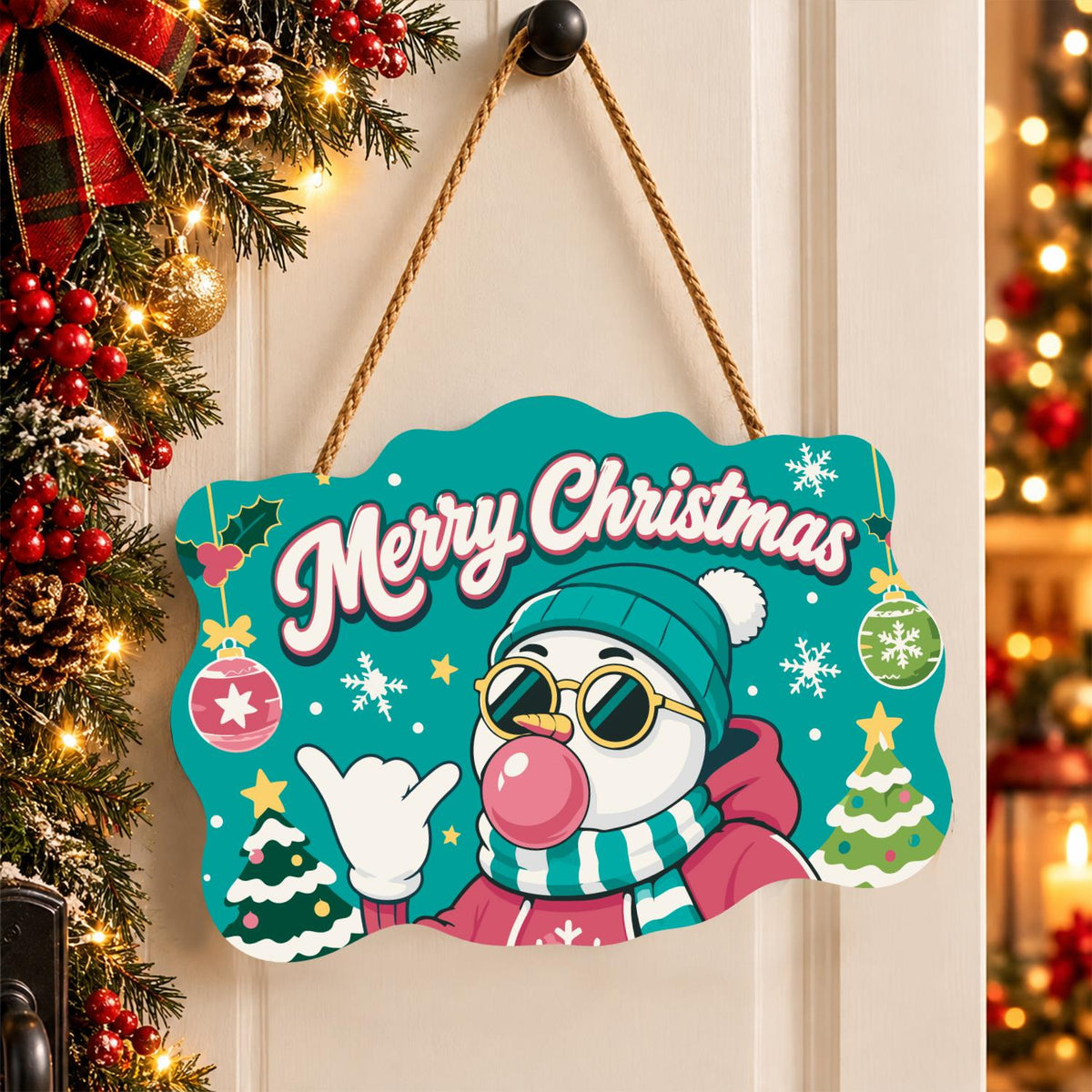 Beanie Snowman Bubble Gum Shaka paint by numbers hanging sign – image 16