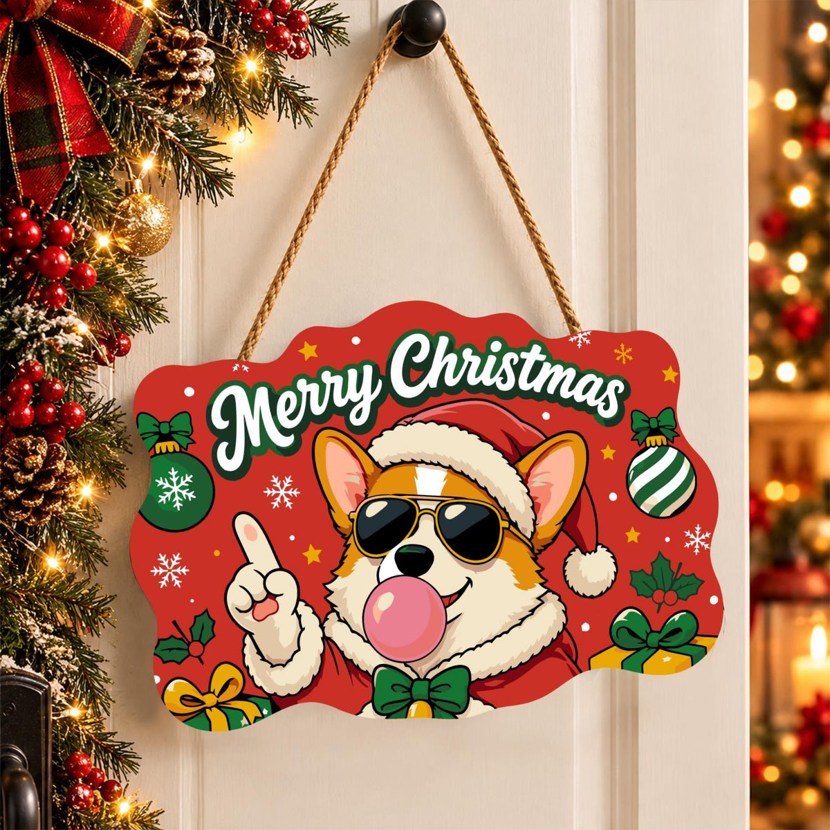 Bow Tie Corgi Bubble Gum Pop paint by numbers hanging sign – image 16