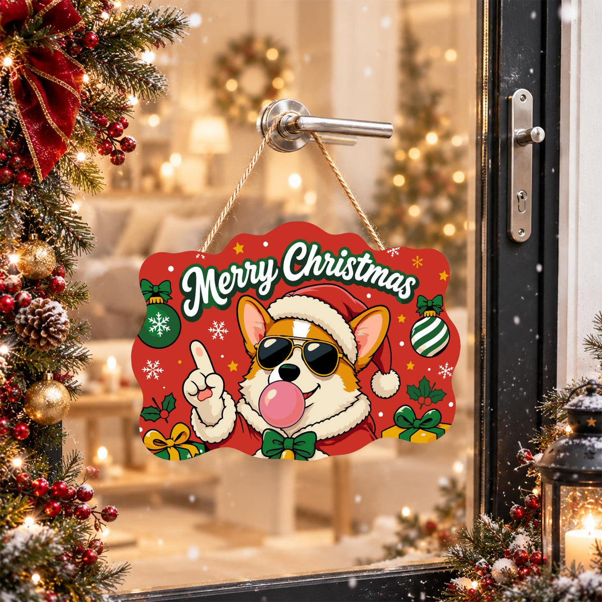 Bow Tie Corgi Bubble Gum Pop paint by numbers hanging sign – image 17