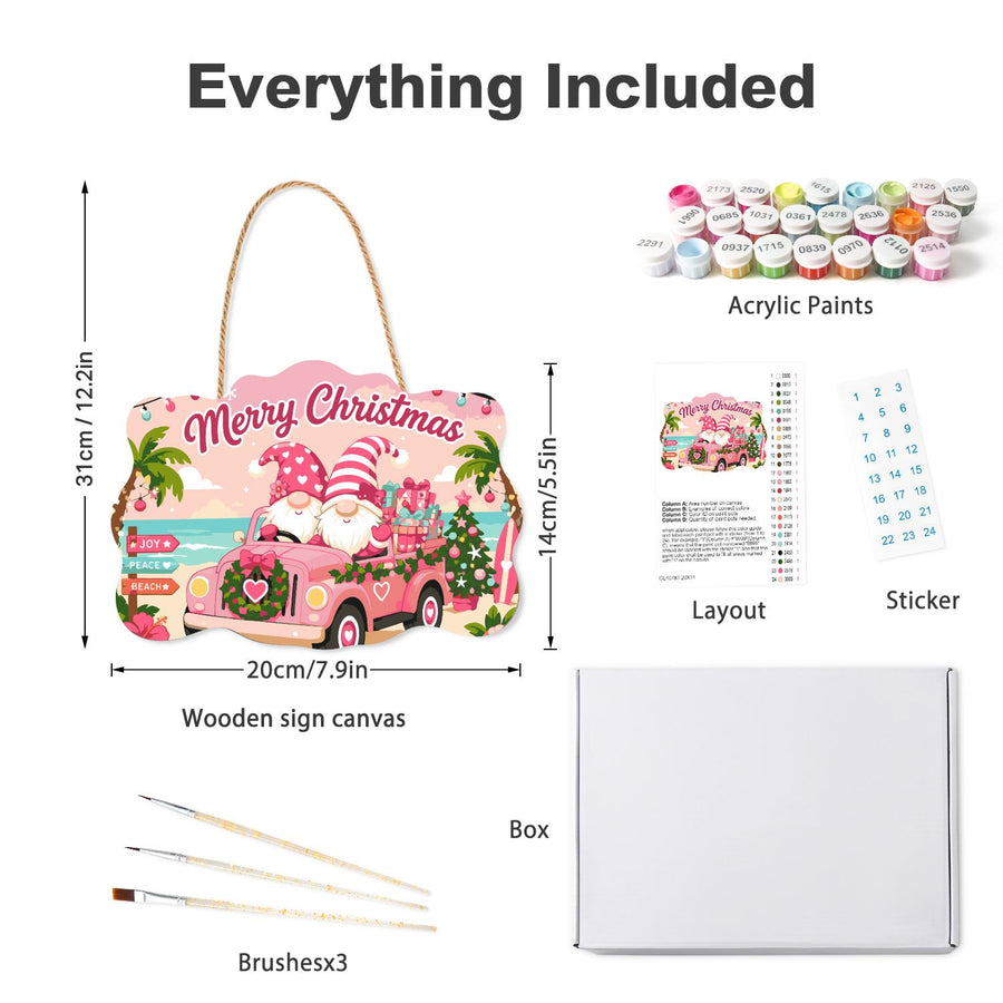 Hanging sign kit contents