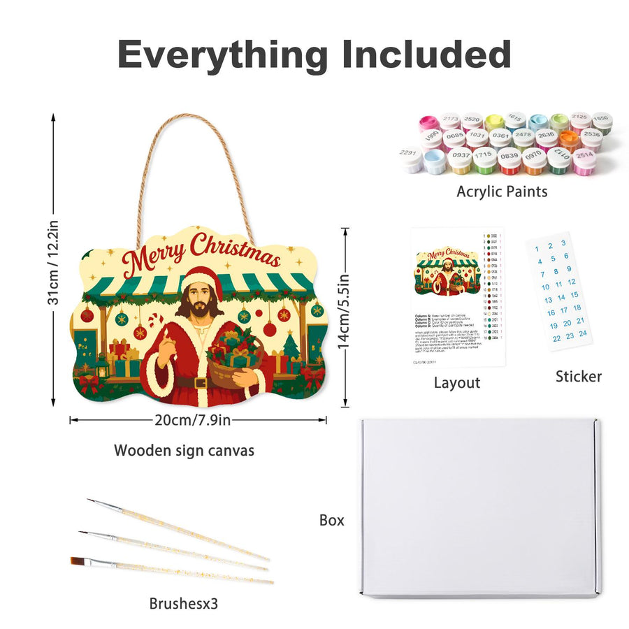 Hanging sign kit contents