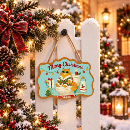 Shades Cat on the Holiday Throne paint by numbers hanging sign – image 15