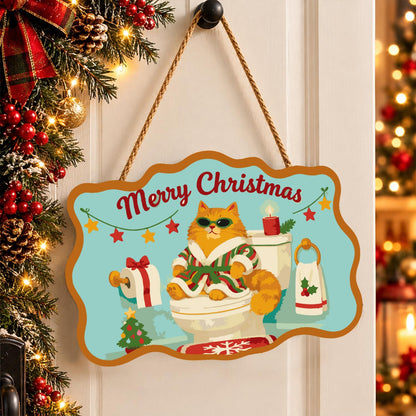 Shades Cat on the Holiday Throne paint by numbers hanging sign – image 16