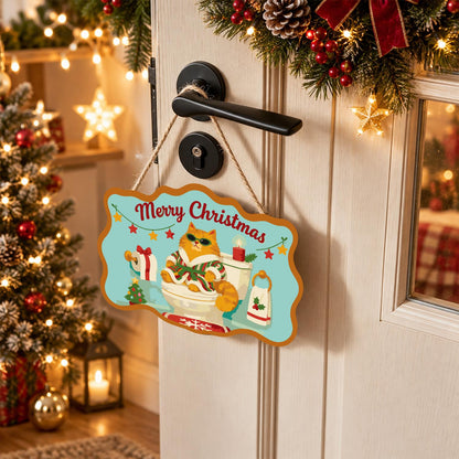Shades Cat on the Holiday Throne paint by numbers hanging sign – image 18